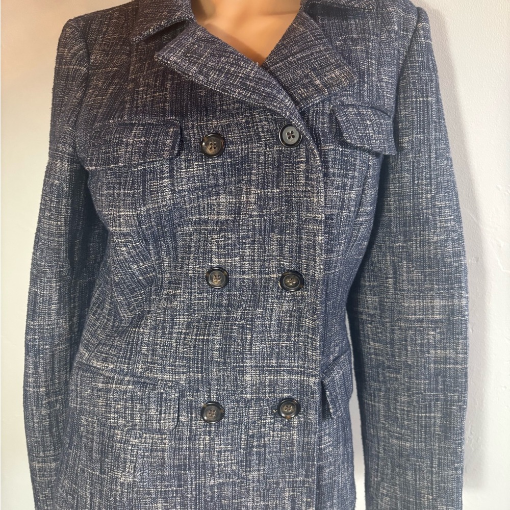 Banana Republic Navy Tweed Double Breasted Blazer Size 4T